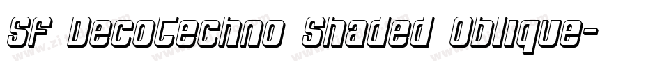 SF DecoTechno Shaded Oblique字体转换